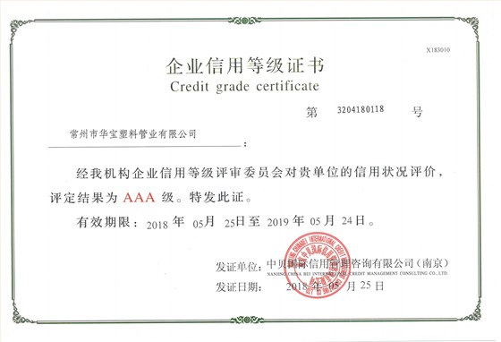 企業(yè)信用等級(jí)證書